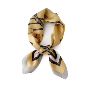Foulard Quadrato Piccolo con Catena 70x70cm, Accessorio Moda Donna con Stampa Trendy - Product Image 1