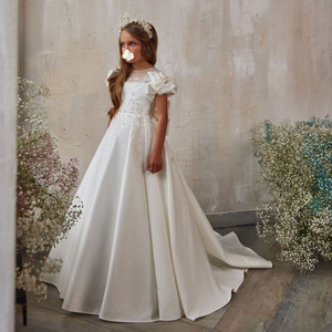 Supply Rts <strong>Gold</strong> <strong>Flowers</strong> Embroidered <strong>Dress</strong> Christmas Sequins Appliques Off Shoulder Wedding <strong>Dress</strong> - Product Image 1