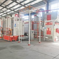 Usines de revêtement électrostatique en poudre Litone : Ligne clé en main, cabine de prétraitement, récupération cyclonique, four de cuisson pour supports métalliques CE