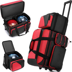 Extra Large Durable <span class=keywords><strong>Bowling</strong></span> Ball Duffel Bag Gym Travel Trolley Tote Sport Roller <span class=keywords><strong>Bowling</strong></span> Wheel Carrier - Product Image 1