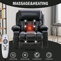 Intelligenter Leder-Elektrischer Relaxsessel mit Aufstehhilfe und Massagefunktion für Senioren mit Fernbedienung Heimkino-Sitz Sessel