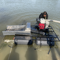 Drague à siphon pour l'or de 4 pouces, machine portable de lavage d'or, dragage de sable de rivière, moteur à essence pour l'extraction d'or avec compresseur