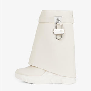 2024 automne hiver commerce extérieur grande taille botte romaine courte fermeture éclair talon <span class=keywords><strong>compensé</strong></span> Super haut talon respirant bottes femmes - Product Image 2