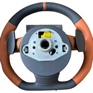 Volant en cuir perforé <span class=keywords><strong>marron</strong></span> personnalisé pour Audi B9 A3 A4 A5 S4 RS5 S3 S4 S5 A6 A7 A8 Q5 Q7 TT R8 S6 RS6 <span class=keywords><strong>RS7</strong></span> S7 B8.5 B8 - Product Image 4