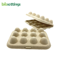 Boîte d'oeufs de caille en papier Plateau en papier Carton Bagasse de canne à sucre 12 oeufs Emballage écologique pour boîtes d'oeufs de caille