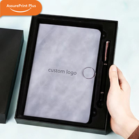 Ensemble cadeau de carnet en cuir à texture marbrée de qualité supérieure avec stylo, design unique, boucle en métal, journal rechargeable pour ensemble cadeau d'affaires