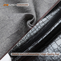 Tissu en cuir PU crocodile, cuir synthétique gaufré à l'aspect peau d'animal, matière pour vêtements, vestes, manteaux, pantalons