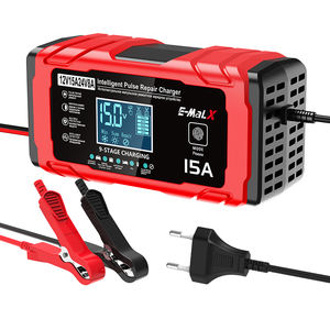 2026年新型E-MaLX 12V15A/24V8Aスマートパルス修復機能付き自動車・バイク用バッテリー充電器（OCP、OVP、OTP、SCP搭載） - Product Image 1