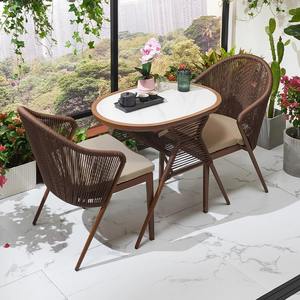 Set Tavolino da Caffè per Arredamento da Esterno e Balcone, Mobili Salvaspazio per Sedie da Ristorante e Bar - Product Image 3