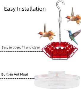 30 cổng trung chuyển Chim Ruồi trung chuyển với cá rô và xây dựng trong kiến hào, dễ dàng để làm sạch, ngoài trời treo sân vườn trang trí - Product Image 4