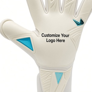 Gants de gardien de but professionnels, coupe négative, impression par sublimation, cuir PU, doigts entièrement protégés, antidérapants, respirants, sangle de poignet réglable - Product Image 3