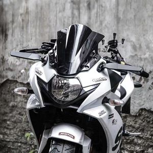 Large Motorcycle Rearview <b>Mirror</b> With Spoiler Black Flat No Distortion For Street Bike Upgrade - Product Image 3