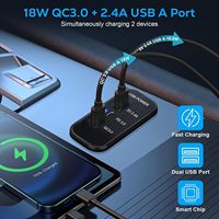 Panel Outlet USB RV: Pengisi Daya Panel 3-Port 12V/24V, USB-C PD3.0 18W, USB-A QC3.0 18W untuk Mobil Truk Camper