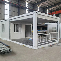 Maison mobile préfabriquée modulaire 3 chambres, maison conteneur extensible préfabriquée et portable avec salle de bain pour usage hôtelier