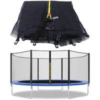 En Stock, Trampolín Redondo de Polipropileno Azul de 6 pies EIGFOH con Muelles, Red de Protección y Marco Resistente para Diversión en el Patio Trasero