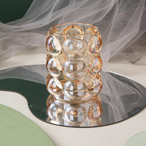 Candelabro <span class=keywords><strong>in</strong></span> <span class=keywords><strong>vetro</strong></span> di nuova concezione, barattolo di candela new wave con logo a colori personalizzabile e supporto per <span class=keywords><strong>candele</strong></span> <span class=keywords><strong>in</strong></span> <span class=keywords><strong>vetro</strong></span> MOQ basso - Product Image 4