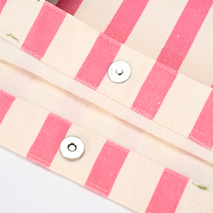 High Quality Cartoon Lunch Travel <strong>Medium</strong> Zipper Tote Yellow White Natural Cotton Customizable Canvas <strong>Bag</strong> Long Handle - Product Image 5