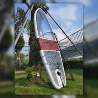 Planche de surf SUP transparente Buyee BY-TSK-1 en PC, prix usine, longueur 11 pieds, capacité 1 personne, planche à pagaie transparente amovible à vendre