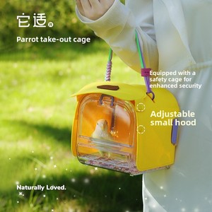 Bolsa <span class=keywords><strong>de</strong></span> Transporte para Aves Surepawzy, Portátil, Transparente y Transpirable, para Loros y Aves Pequeñas, con Diseño <span class=keywords><strong>de</strong></span> Peonías, para Viajes al Aire Libre - Product Image 4