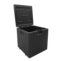 Boîte de rangement à double étage en HDPE avec PET d'injection étanche à la poussière et à la protection solaire pour les fournitures de stockage d'outils de jardin
