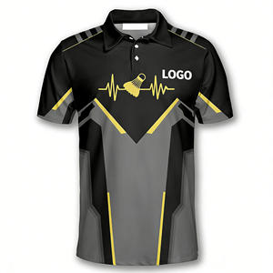 カスタムロゴ入り速乾100%ポリエステル男女兼用スポーツジャージー（テニス、バドミントン用）OEMチームユニフォーム - Product Image 1