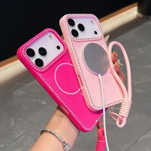 Étui souple magnétique à paillettes et diamants avec dragonne pour <span class=keywords><strong>iPhone</strong></span> 17 Pro Max, Air 15, 16, 14 Plus, <span class=keywords><strong>11</strong></span>, 12, 13 - Product Image 6