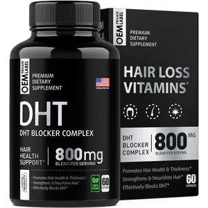 Oem Private Label Hormonale Balans Haargroeipillen Dht Blocker Capsules Zagen Palmetto Haaruitval Vitamines Met Dht-Blokkers