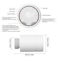 Termostato Inteligente para Radiador Zigbee HY367, Pantalla LCD TRV, Compatible con Alexa y Google Home