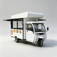 Foodtruck te koop met elektrische foodcart-aanhangwagen en compleet keukensysteem voor verkopers