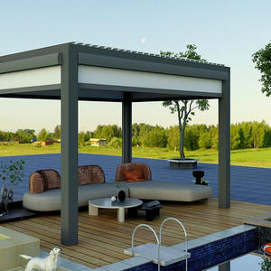 Fabricants de pergolas à persiennes en alliage d'aluminium imperméables personnalisables prenant en charge différentes tailles pour l'extérieur respectueux de l'environnement - Product Image 6