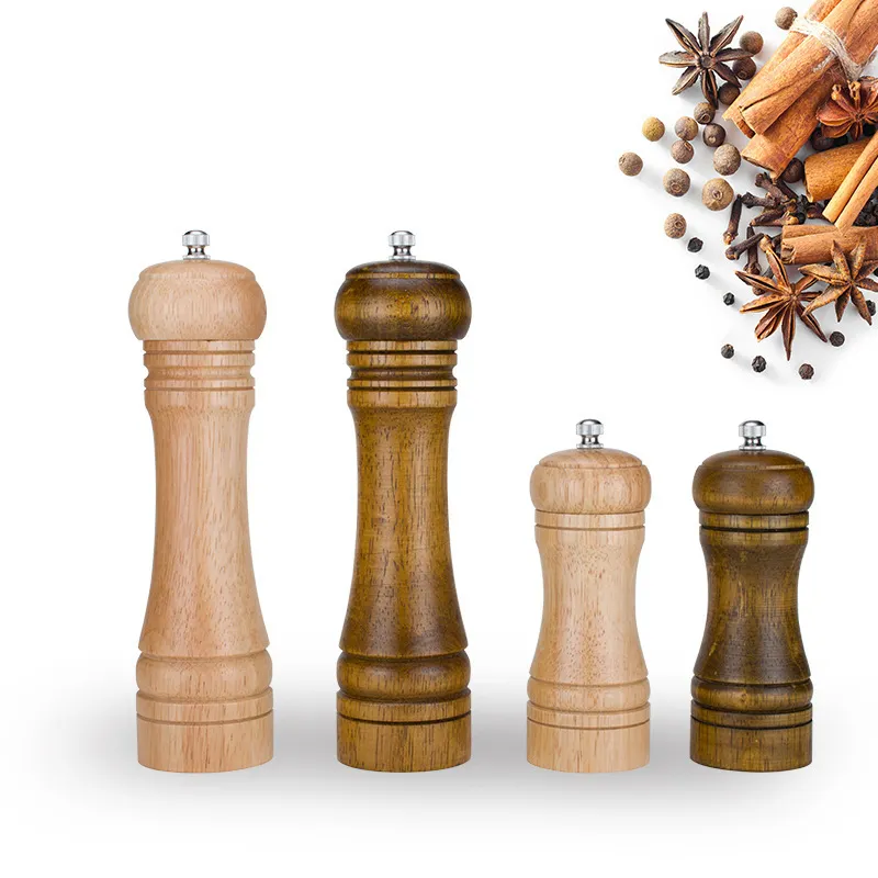 Shaker Geschirr Geschenke Holz Salz-und Pfeffermühle Set Holzmühlen nachfüllbare Mühle mit einstellbarer Grobheit