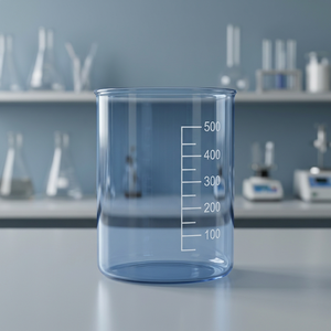 <b>500ml</b> Graduated Beaker Transparent Laboratory <b>Glass</b> Cup Measuring Cylinder for School and Lab Use - Product Image 2