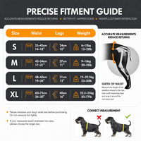 Harnais de Soutien Ergonomique pour Chien, en Polyester Durable et Respirant, pour la Rééducation de la Colonne Vertébrale et la Récupération de la Maladie Intervertebrale Discale (IVDD), Marque Personnalisée