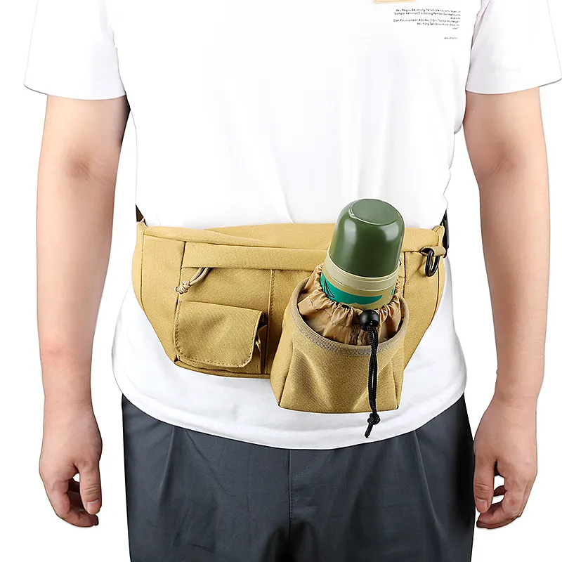 Sport Fanny Pack Durable Water Bottle Holder Pouch Runners Belt Waist Pouch Tactical Waist Bag