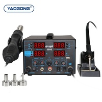 YAOGONG 5000 Outil de réparation de carte mère de téléphone avec fonction de mise en veille automatique, machine de test, alimentation variable, pistolet à air chaud, certifié CE