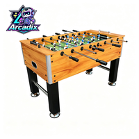 Table de baby-foot commerciale à plateau en verre, à monnayeur, pour bars, clubs, salles d'arcade, vente en gros