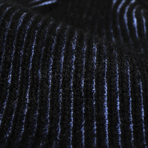 Gorro de Punto Acrílico 100% Personalizado con Logotipo, Diseño de Bloques de Color y Rayas Verticales, Cálido y Acogedor para Invierno, con Puño Elástico, Estilo Gorro de Calavera, para Playa - Product Image 4