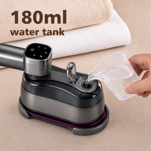 Setrika Uap Pakaian Portabel 1200W Ukuran Perjalanan Pemanasan Cepat Setrika Listrik <span class=keywords><strong>Mini</strong></span> Layar LCD Tangki Air 180ml Setrika Uap Genggam untuk Pakaian - Product Image 2