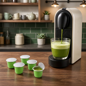Cápsulas de Matcha de Energía Natural Compatibles con Máquinas Nespresso, Cápsulas de Té Verde Orgánico Saludable de Dosis Individual - Product Image 1