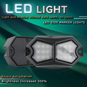 Luz LED RGB para Roca de 12-24V al por Mayor, Luz Lateral Blanca de 6000K y 150lm con Haz de Inundación Intermitente, Luz Trasera Universal para Camión, Vehículo de 15W, 2 Años de Garantía - Product Image 2