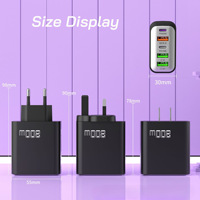 Nouveau chargeur mural multi-ports 200W 5 en 1, charge rapide PD, 3USB+2Type-C, adaptateur de charge QC3.0