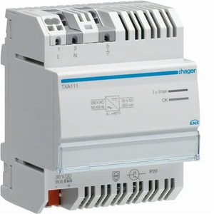 TXA111 compatible avec l'alimentation Hagers 1 sortie 30V DC bus KNX 320mA 4M - Product Image 1