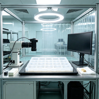 Plateau en plastique ESD personnalisé pour le moulage de masse en salle blanche, pour l'emballage de transfert et l'assemblage médical de dispositifs semi-conducteurs