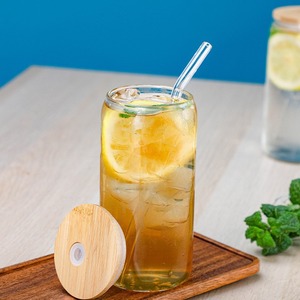 Commercio all'ingrosso 16oz bicchieri classici di <span class=keywords><strong>vetro</strong></span> Ronghe di marca lettera di vendita calda Logo Cola può a forma di <span class=keywords><strong>tazza</strong></span> <span class=keywords><strong>con</strong></span> <span class=keywords><strong>coperchio</strong></span> di bambù e paglia di <span class=keywords><strong>vetro</strong></span> - Product Image 5