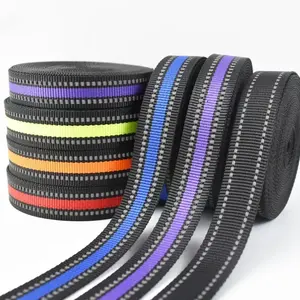 Meetee RD805 15mm 20mm 25mm Clothing Shoes and Boots Accessories Striped Seat Belt LACES Pet Leash Thick Imitation Nylon Webbing