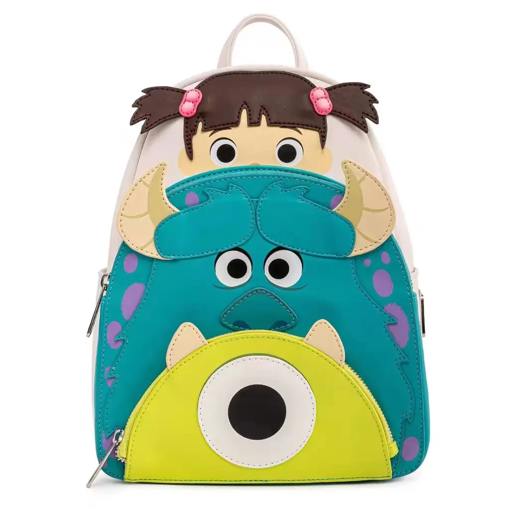 Loungefly Pixar Monster Company Boo Mike Sully Cosplay Mini Backpack Children's bag Fashion bag