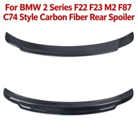 Aileron arrière en fibre de carbone style C74, noir brillant, pour BMW Série 2 F22 F23 M2 F87