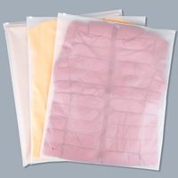 Sacs d'emballage personnalisés refermables en plastique CPE dépoli noir avec fermeture éclair pour T-shirts, chaussures, vêtements, fourrures - Taille sur mesure, jetables