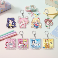 YAKELIKE Lindo Abrebotellas Personalizado de Metal con Diseño de Anime Sailor Moon Tsukino Usagi, Impresión UV, Resistente al Agua, Llavero Personalizado