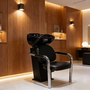 Lit de lavage portable de luxe pour salons de coiffure et instituts de beauté – Design moderne avec bassin en céramique pour services de lavage et de rinçage des cheveux - Product Image 5